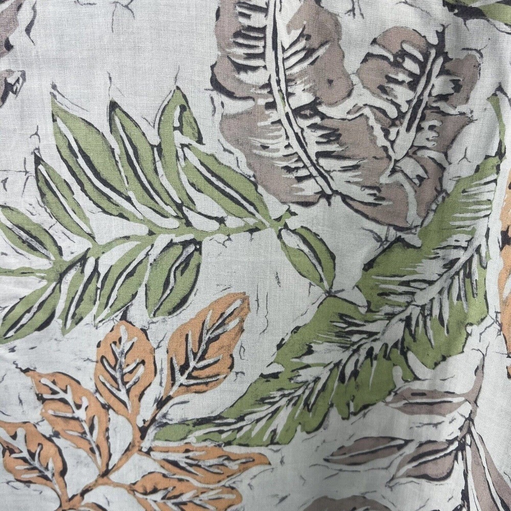 Burma Bibas Blue Short Sleeve Button-Down Shirt XXL NWT Tropical Leaves - Picture 10 of 12